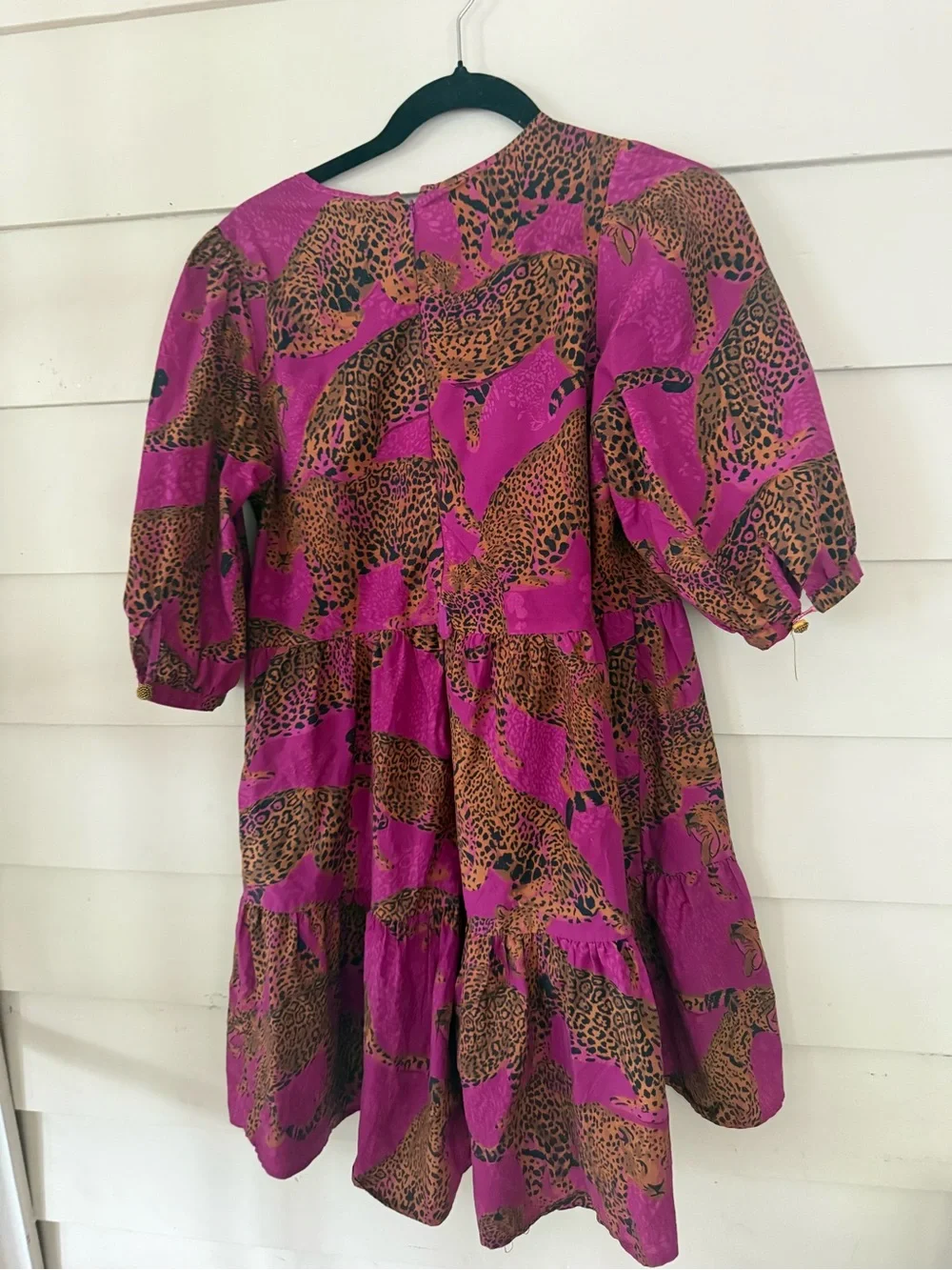 Farm RioPink Leopard Print Tiered Mini Dress - Picture 10 of 12